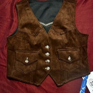Brown Suede Vest NWT